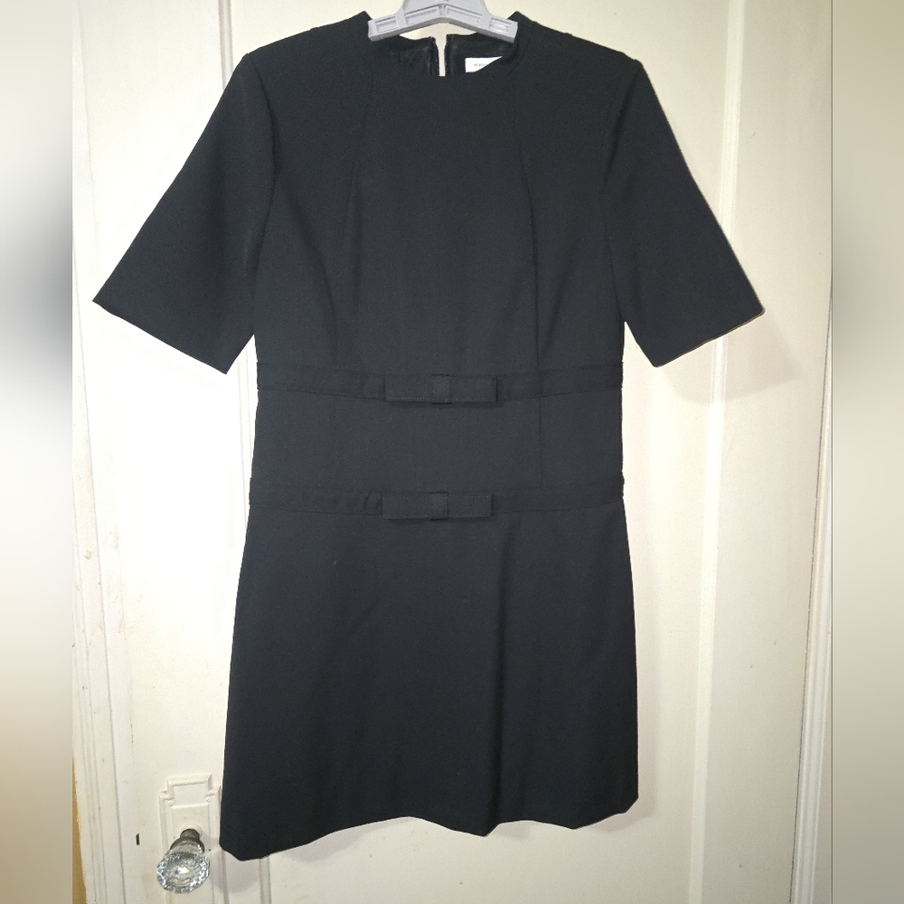 Rebecca Taylor Short-Sleeve Bow Dress Size 4 - Picture 10 of 16